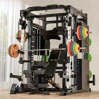 Smith Machine Built for Multi-Functional Training, Steel Frame Construction, Professional Grade, Home and Gym Use