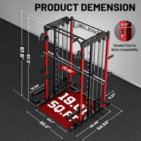 Smith Machine for Home Gym,2000Lbs Multi-Function Power Cage with Cable Crossover System, Squat Rack with Smith Bar and More Attachment