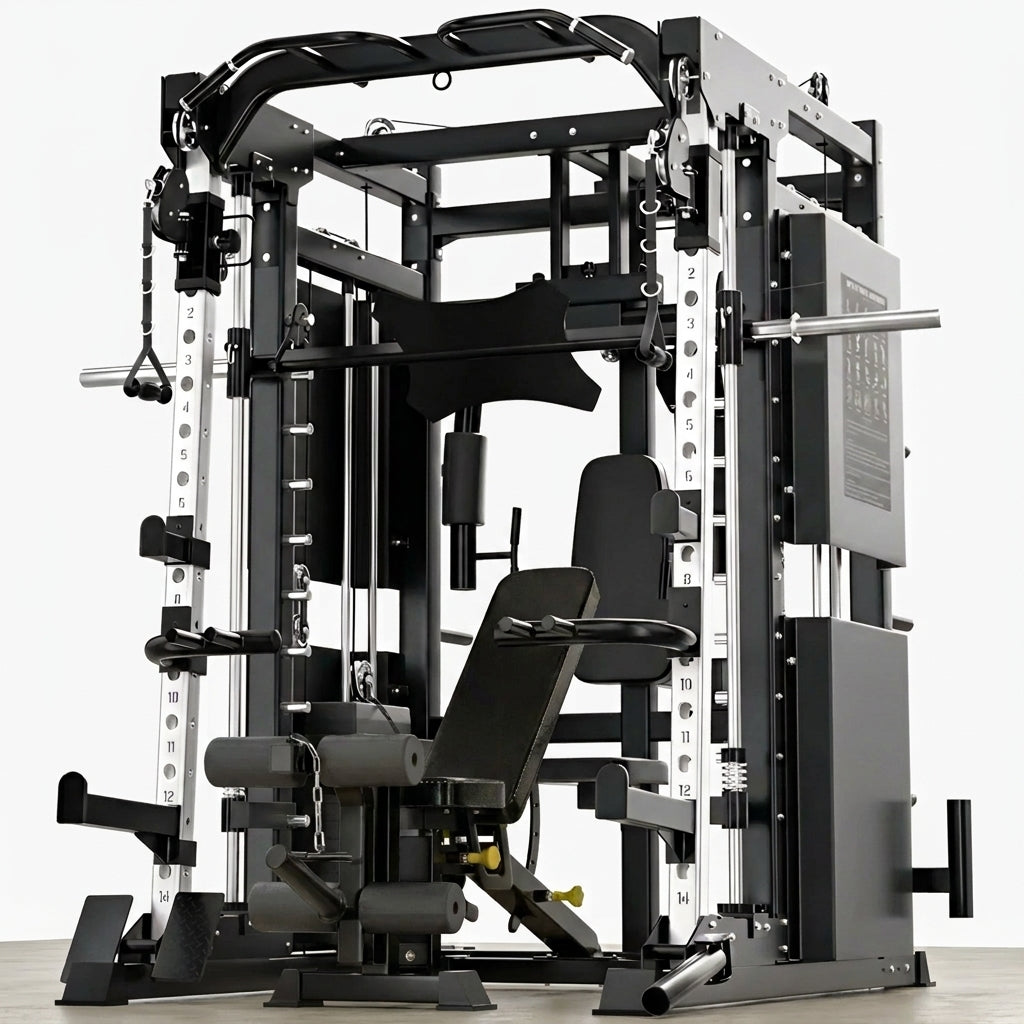 Professional Gym Smith Machine Set—Multi-Functional All-In-One Fitness Equipment, Suitable for Professional Gyms — Studio Shot