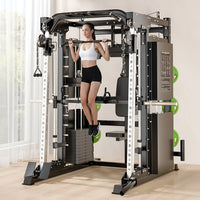 Smith Machine Built for Multi-Functional Training, Steel Frame Construction, Professional Grade, Home and Gym Use
