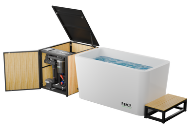 RevX Acrylic X Tub Cold Plunge + LUX High Performance Chiller and Filtration System